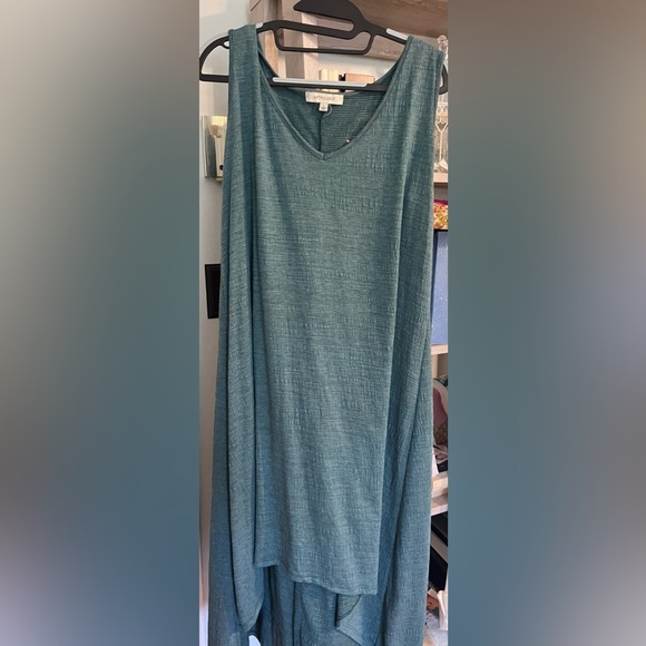 Women’s casual dress. Green with or without shawl. Long dress. - Picture 3 of 4
